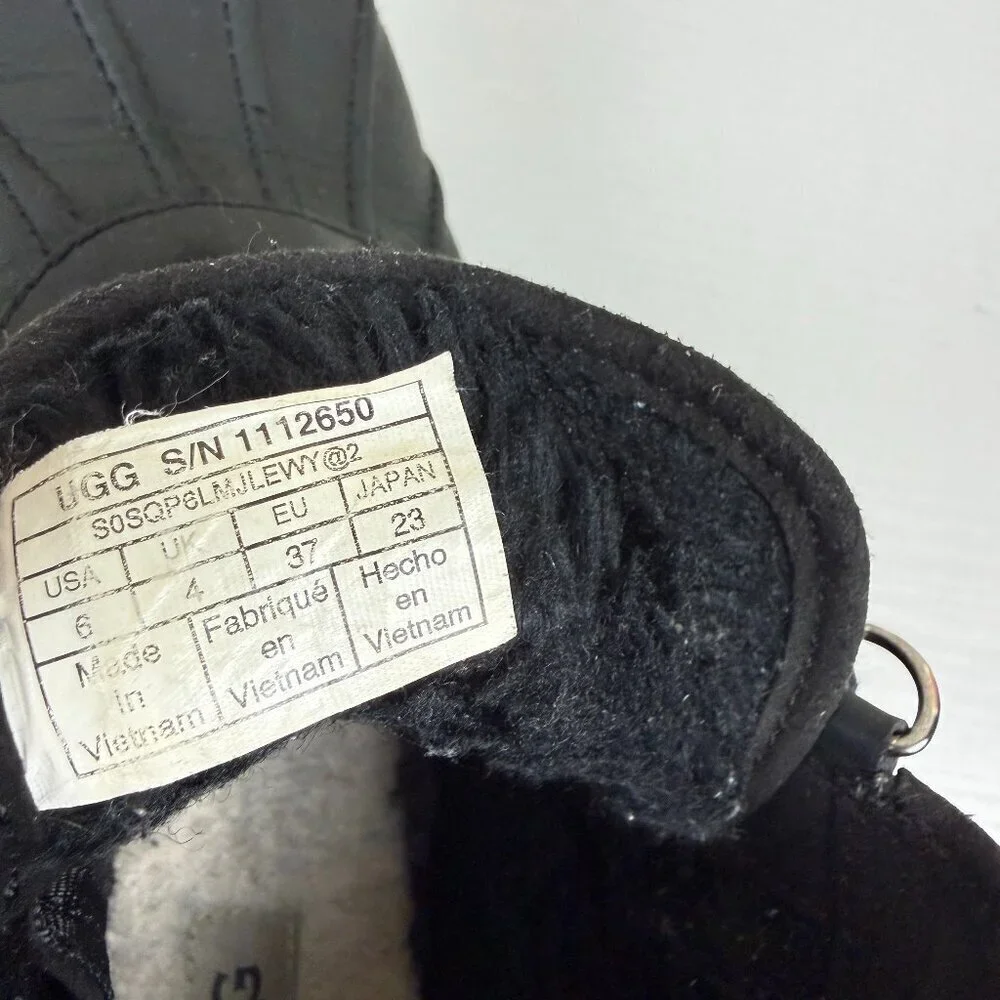 UGG Greda Black Waterproof Duck Boots S/N 1102650